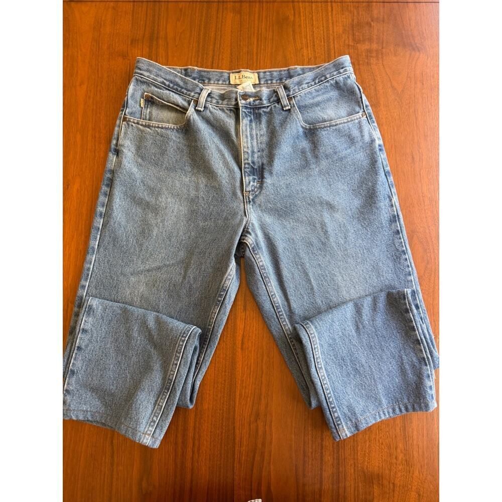 L.L. Bean Vintage Men's Classic Fit Straight Leg Denim Jeans - Size 36x32